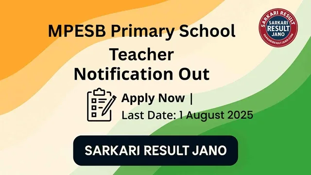 MPESB Primary School Teacher